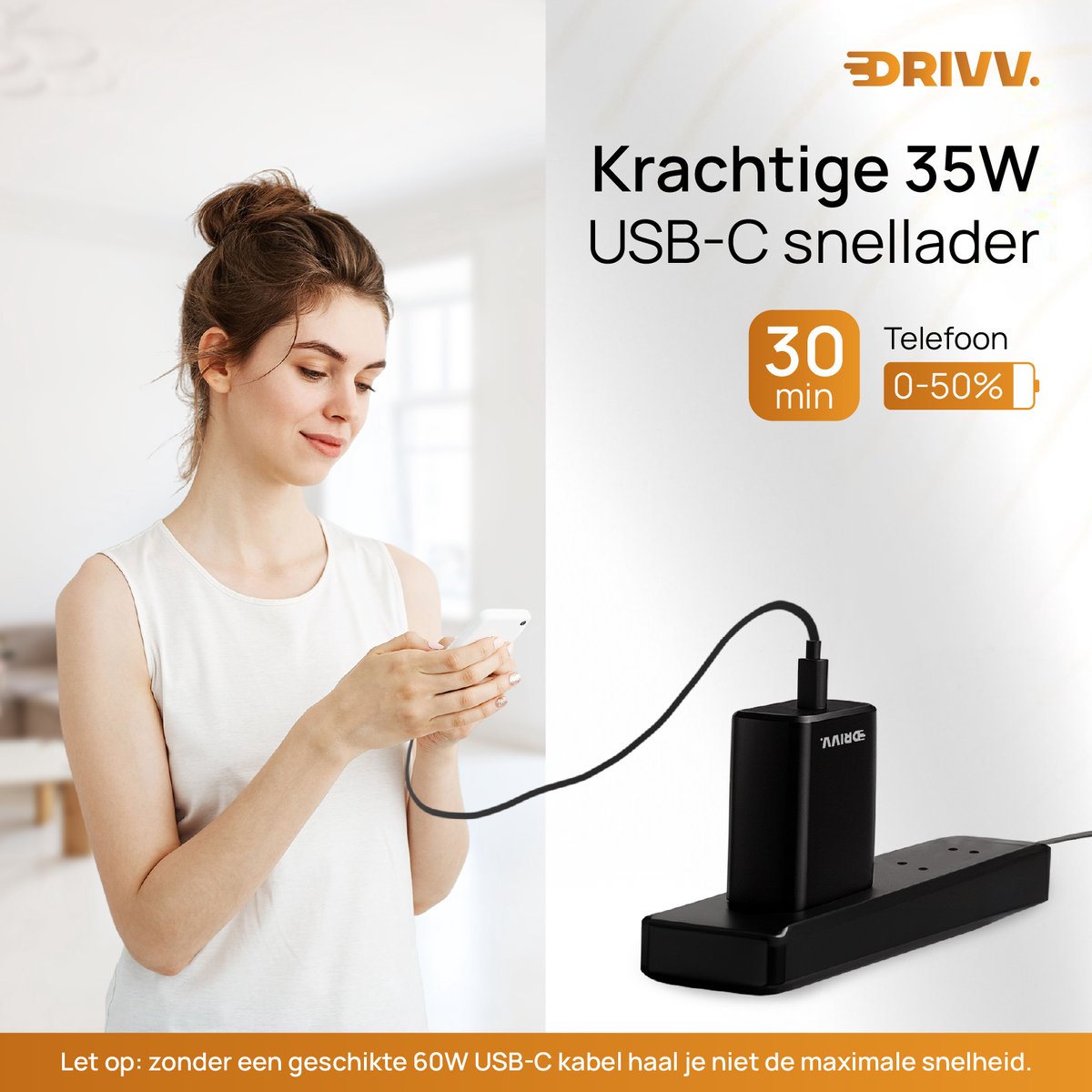 USB C Oplader 35W – Snelladen met Power Delivery