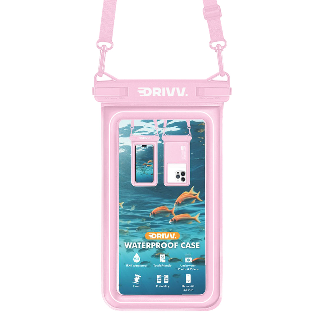Waterdicht Telefoonhoesje Drijvend - Roze
