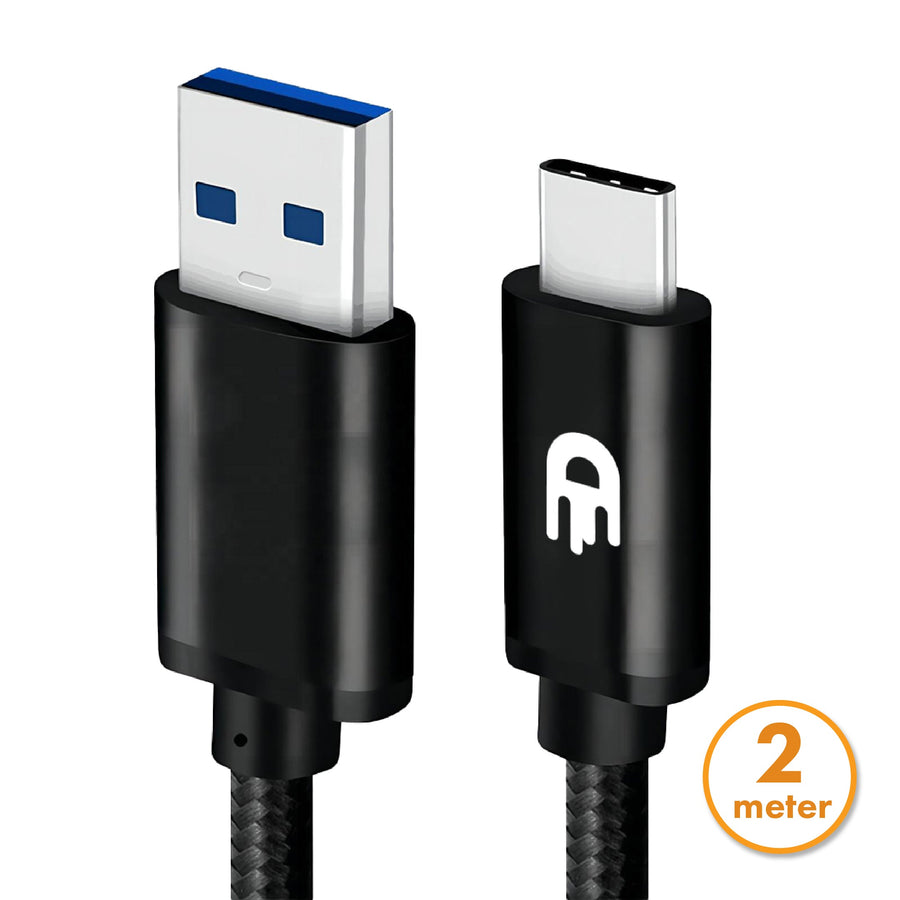 USB A naar USB C Kabel – Snel opladen en dataoverdracht - 2 meter