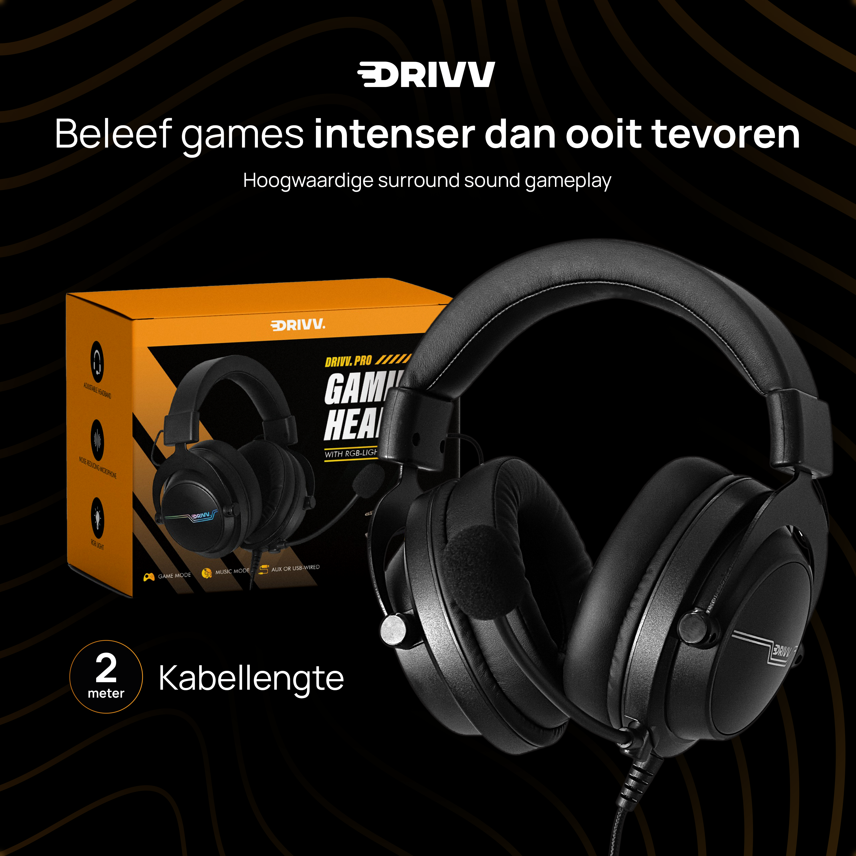 PRO Gaming Headset met Microfoon - Bedraad