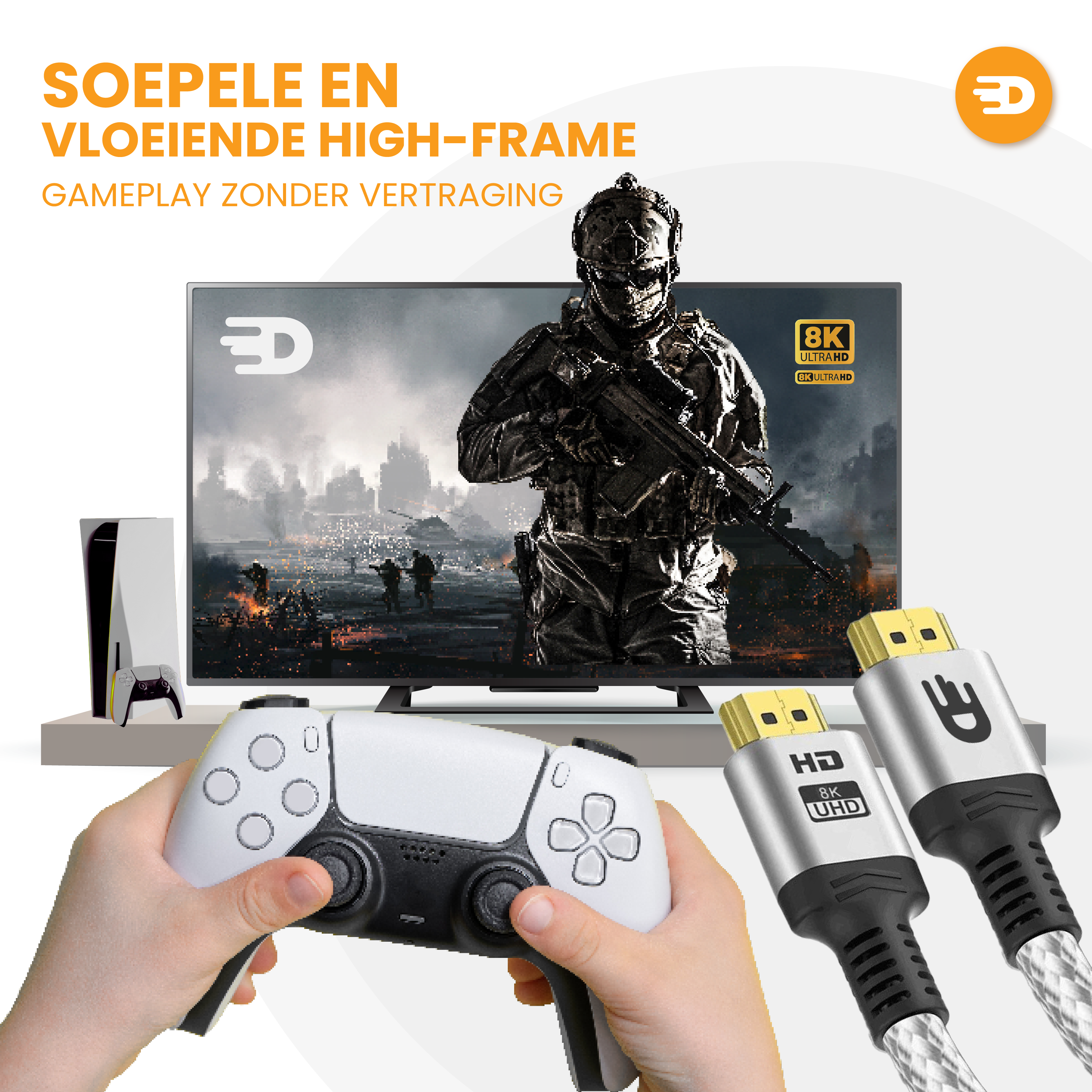 Premium HDMI Kabel 2.1 - 4K 120Hz - 8K 60Hz