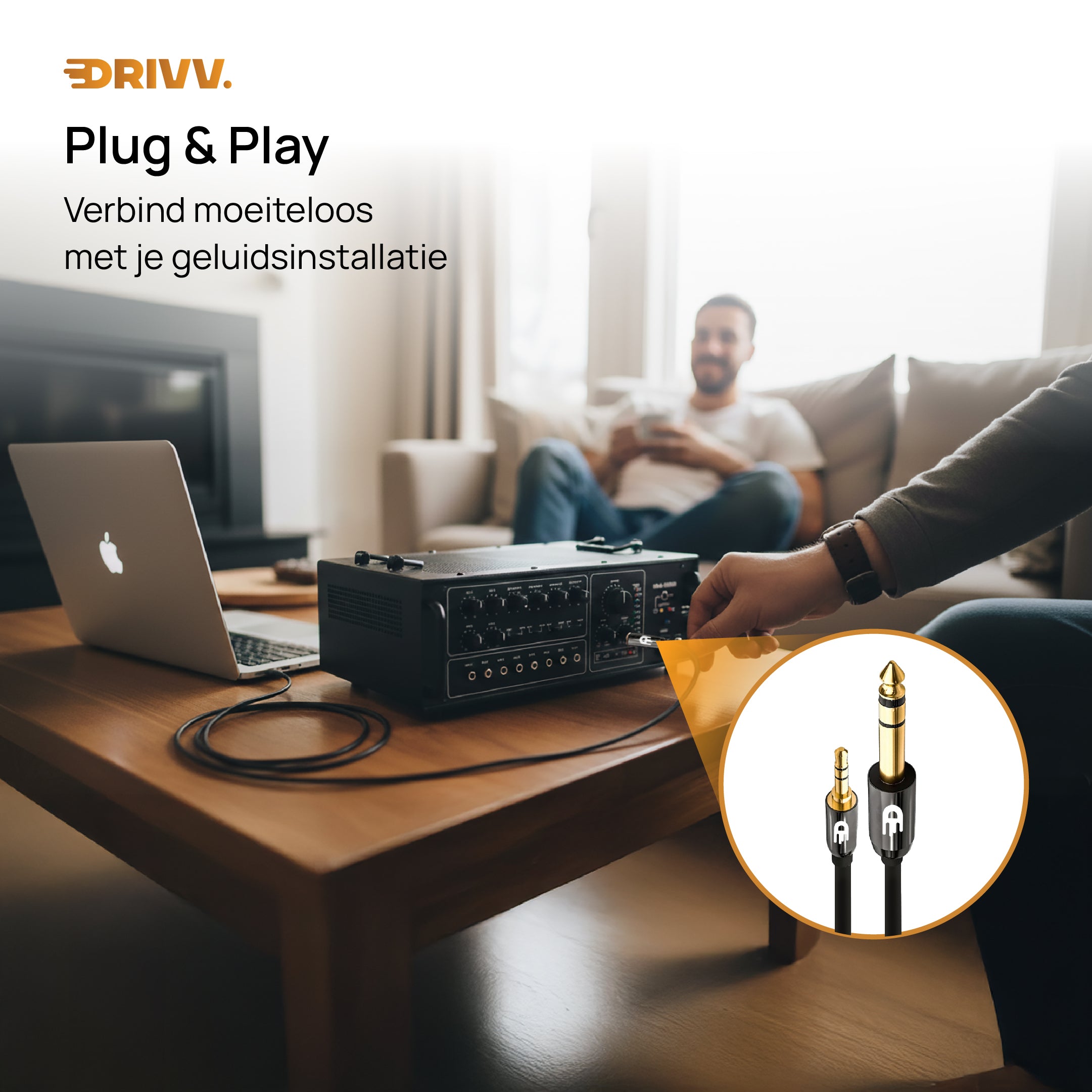 3,5 mm naar 6,35 mm Jack Kabel – Storingsvrij HiFi-geluid