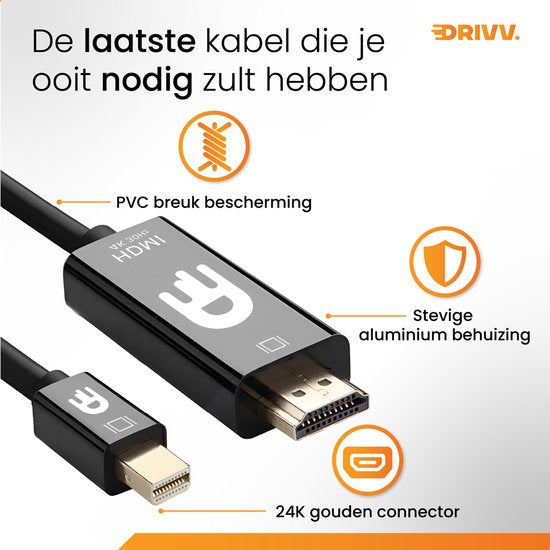 4K Mini DisplayPort naar HDMI Kabel
