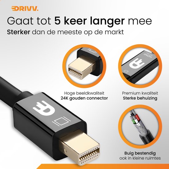 4K Mini DisplayPort naar HDMI Kabel