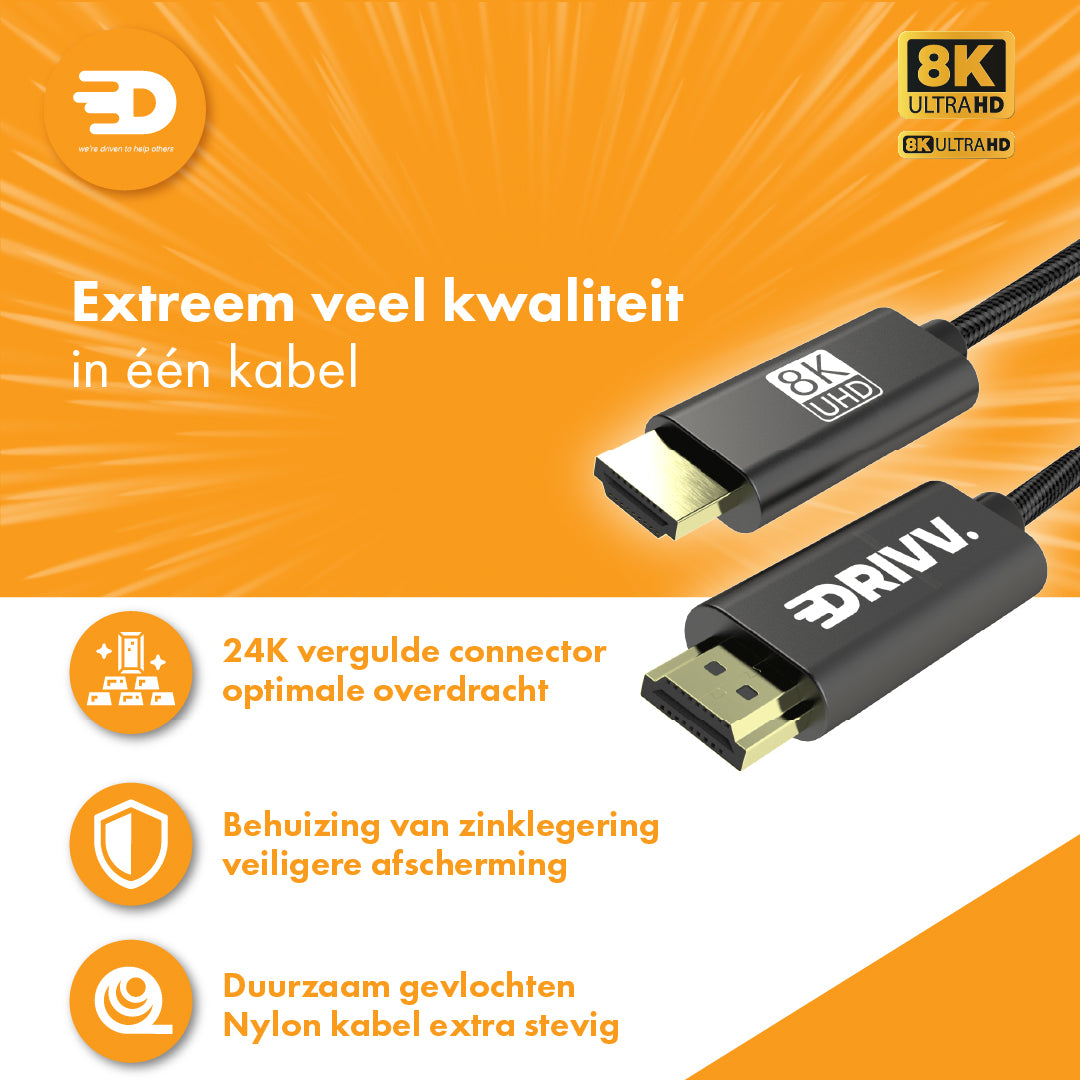 HDMI Kabel 2.1 - Zwart