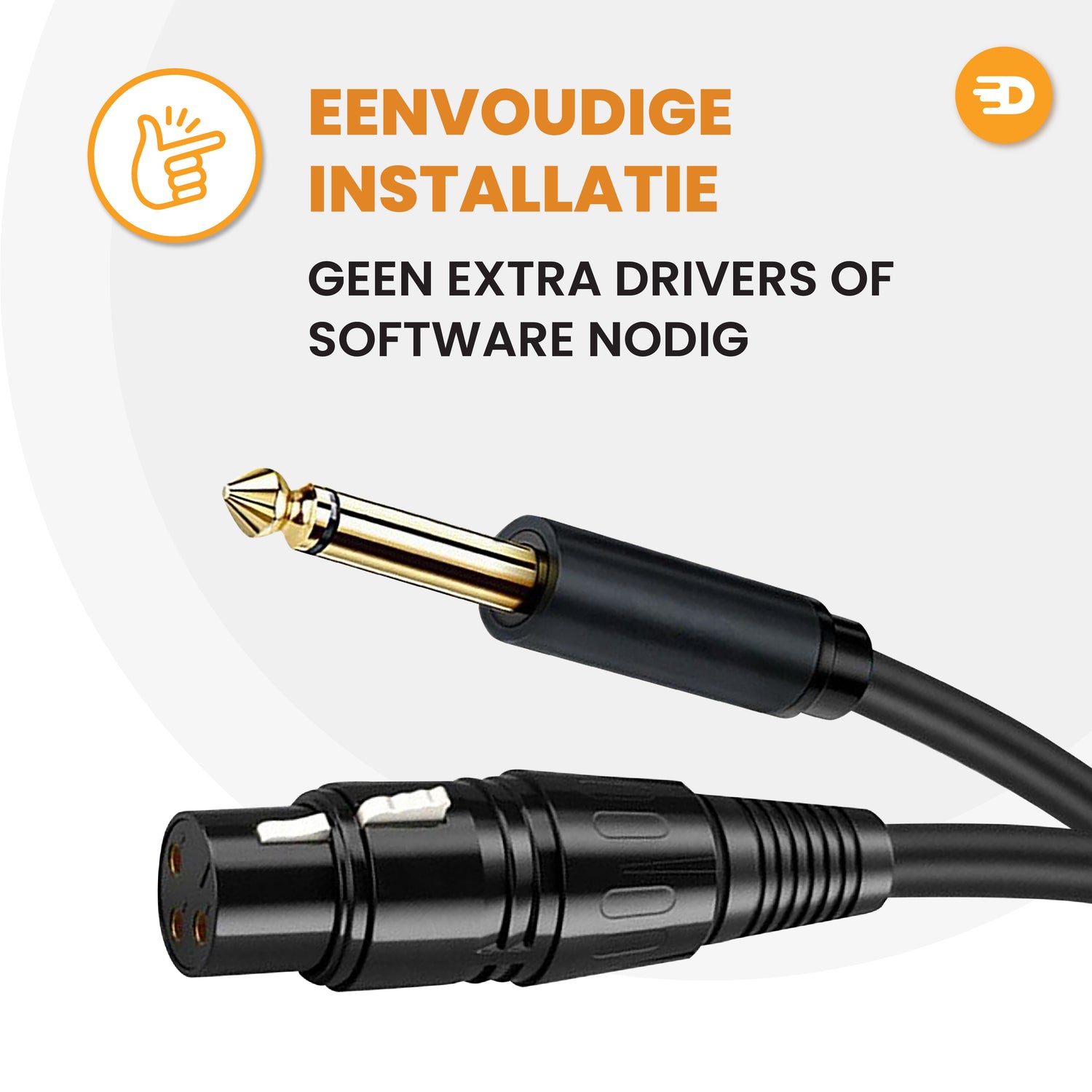 Premium XLR Kabel - XLR Female naar 6.35 mm Jack Male