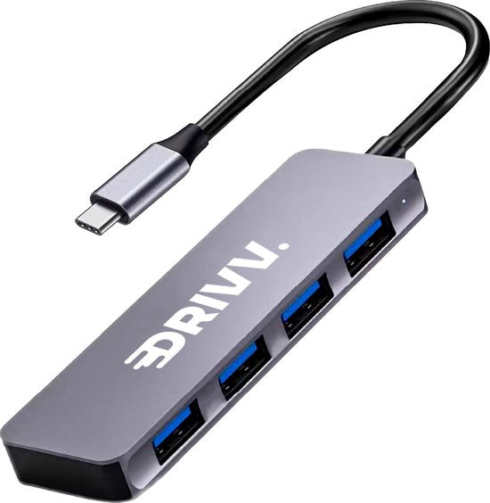 USB-C Hub met 4 USB 3.0 Poorten – Meer apparaten, minder gedoe
