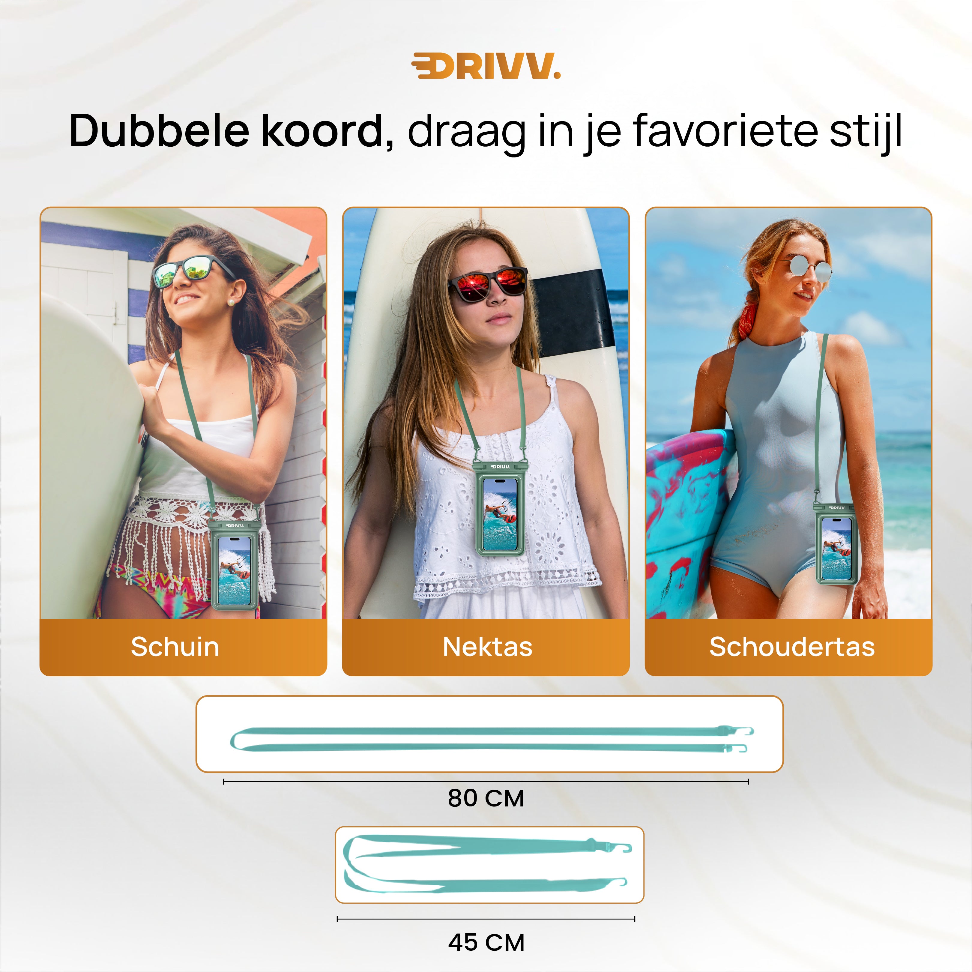 Waterdicht Telefoonhoesje Drijvend - Legergroen