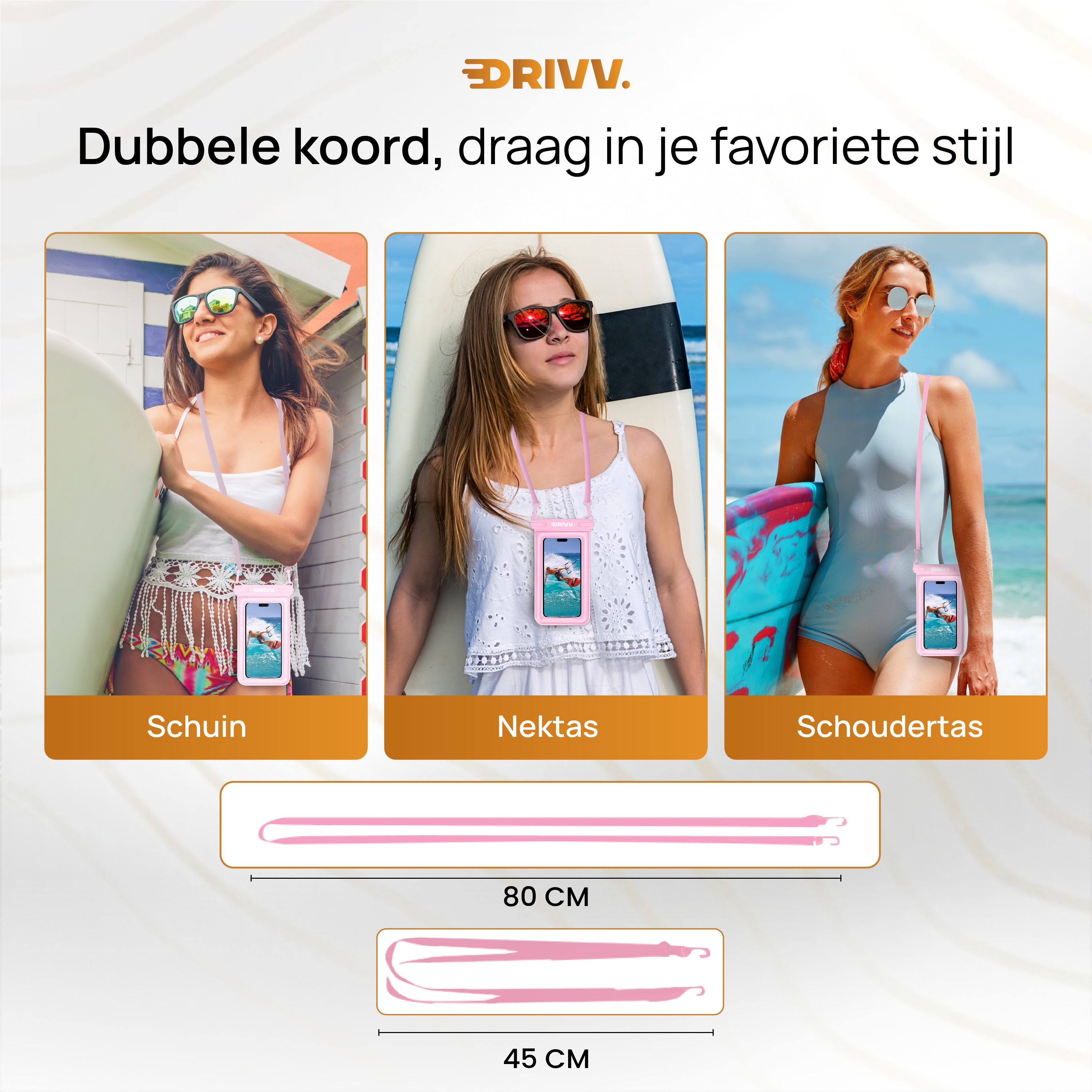 Waterdicht Telefoonhoesje Drijvend - Roze