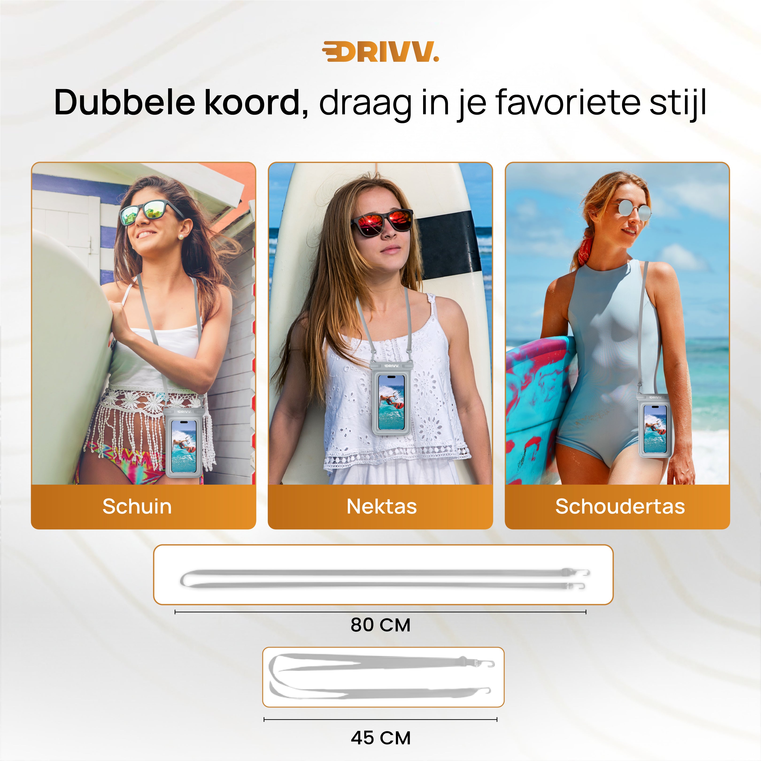 Waterdicht Telefoonhoesje Drijvend - Grijs
