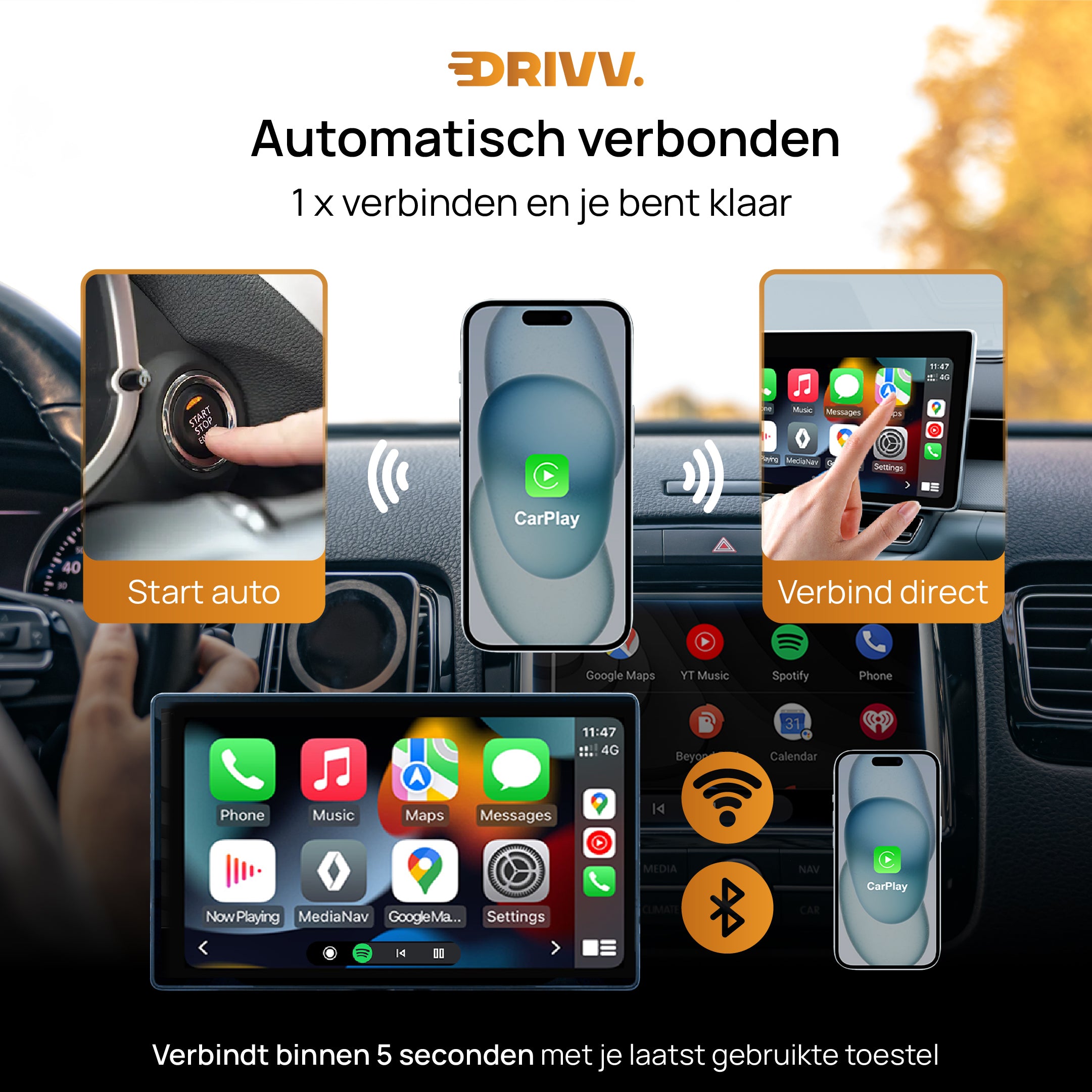Draadloze CarPlay Dongle – Maak Apple CarPlay volledig draadloos