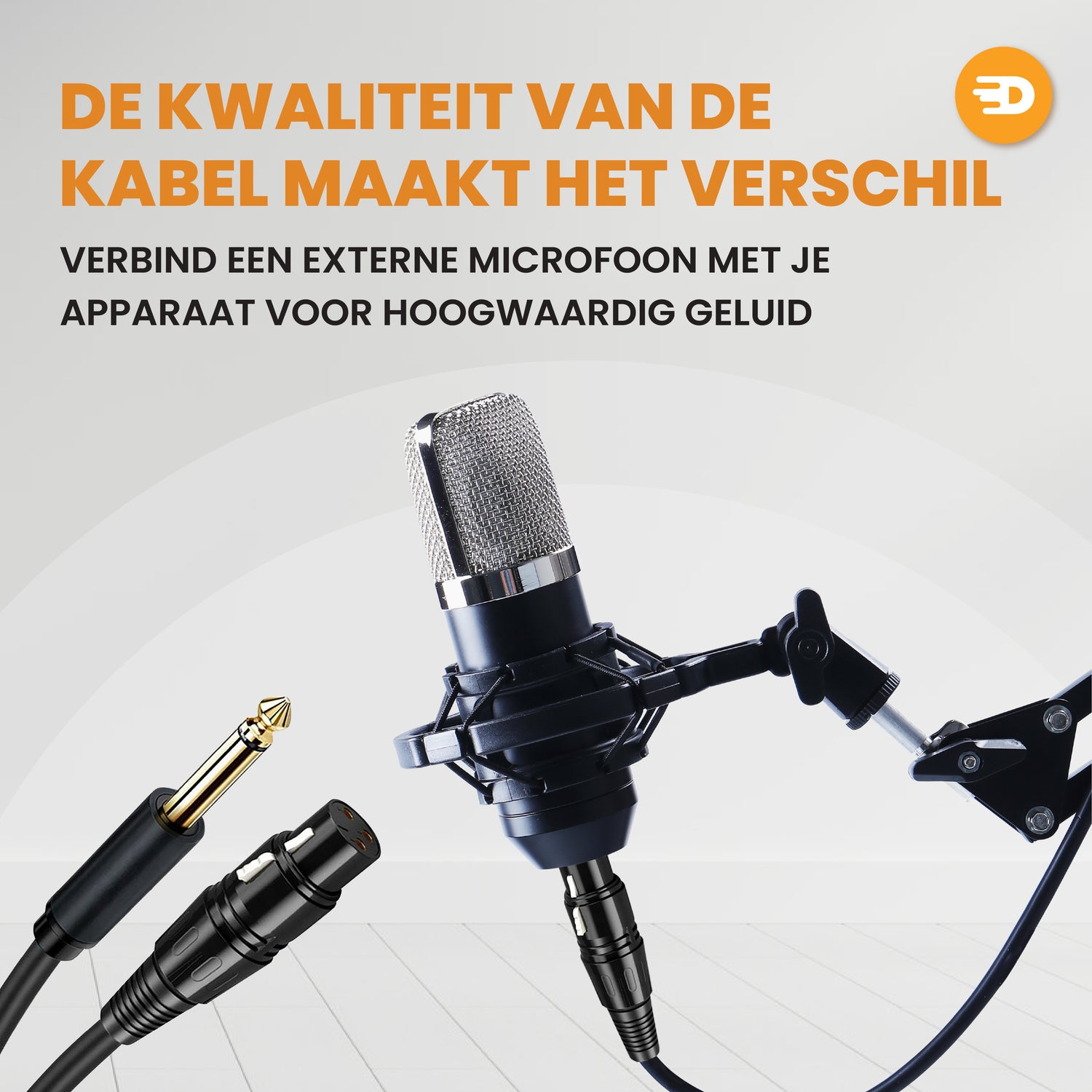 Premium XLR Kabel - XLR Female naar 6.35 mm Jack Male