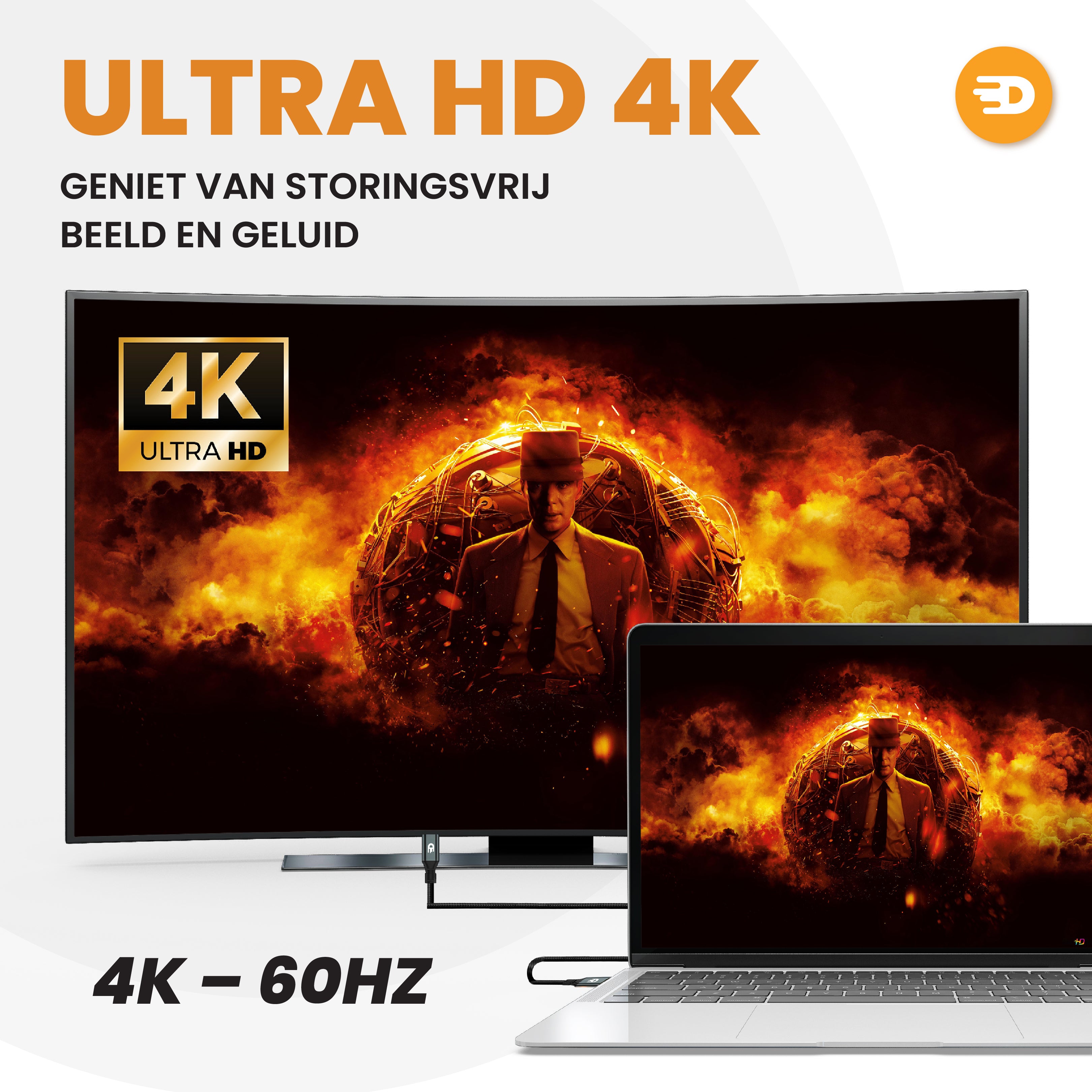 USB C naar USB C Kabel 3.2 - PD 100w - Nylon