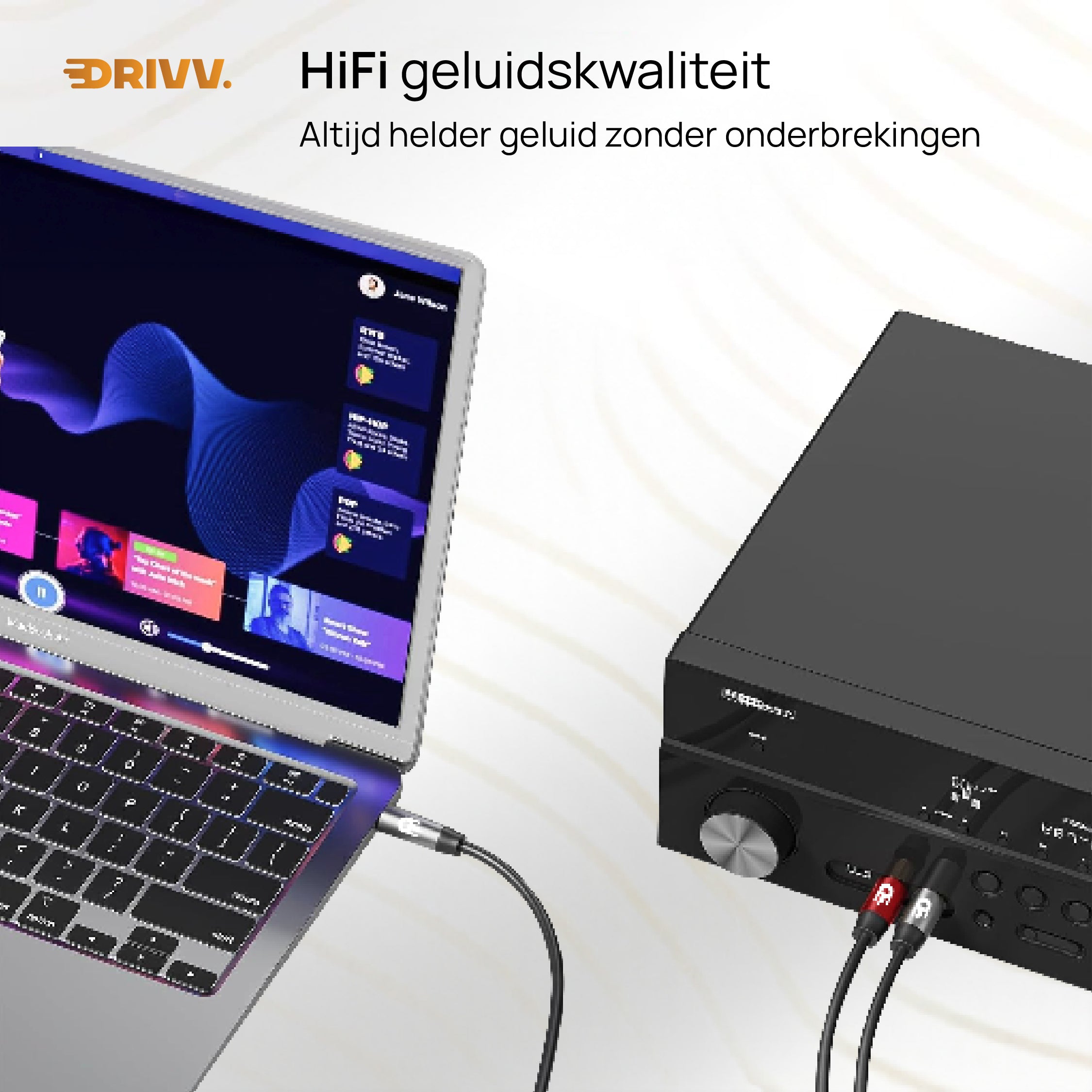 3,5 mm naar 2RCA Kabel – Storingsvrij stereo geluid voor versterker en speakers