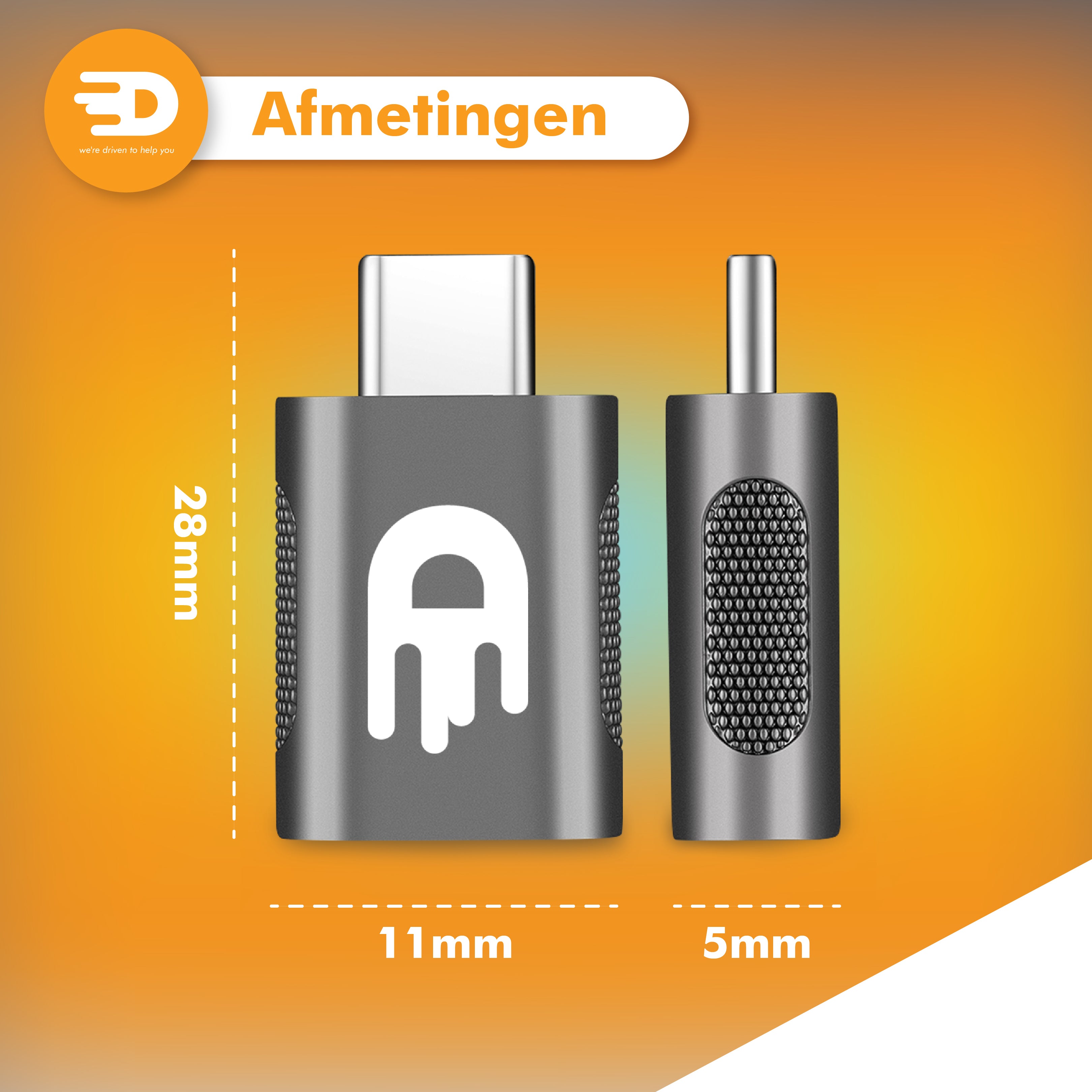 USB C naar USB A Adapter – 2 stuks - Thunderbolt 3 - USB 3.0 - 5Gbps