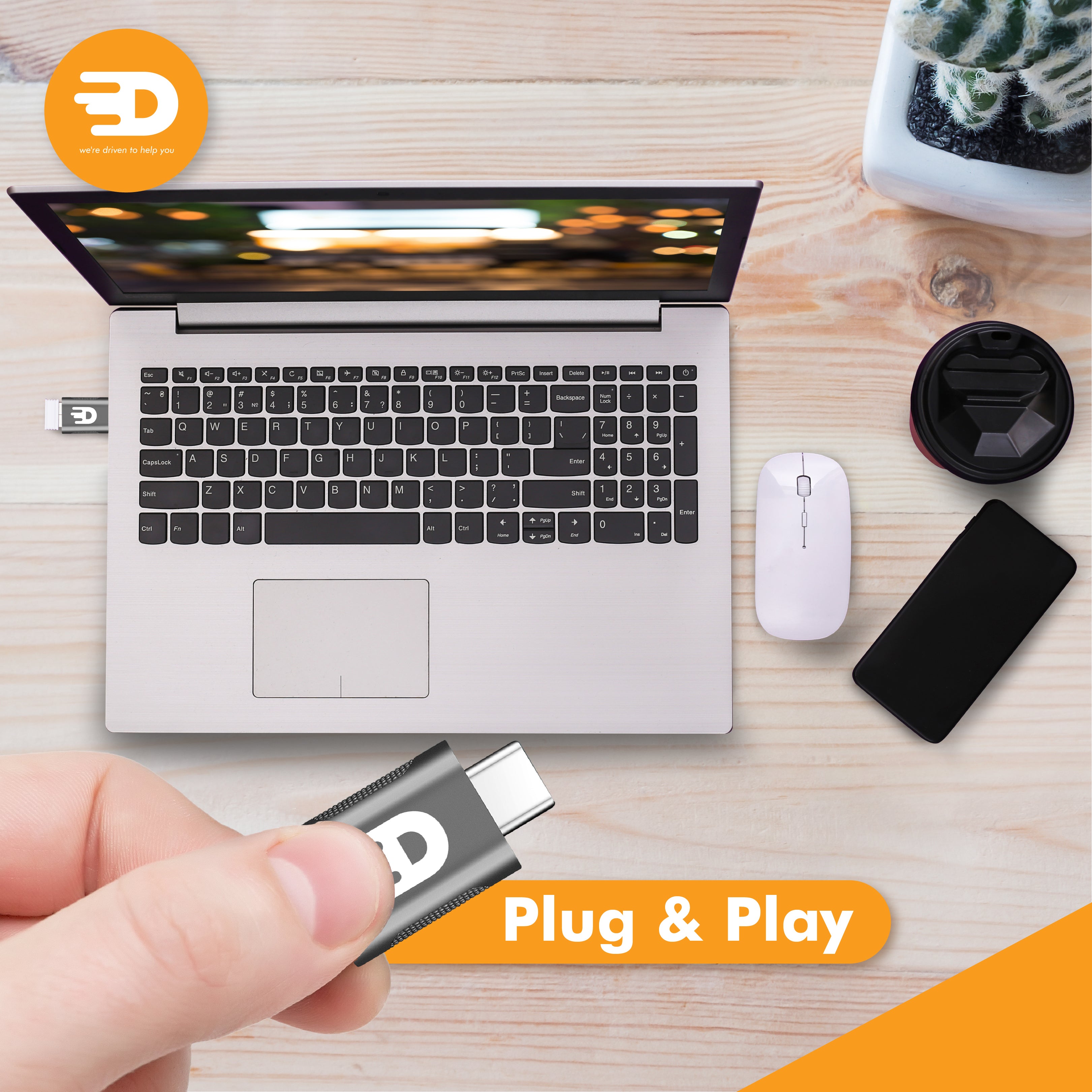 USB C naar USB A Adapter – 2 stuks - Thunderbolt 3 - USB 3.0 - 5Gbps