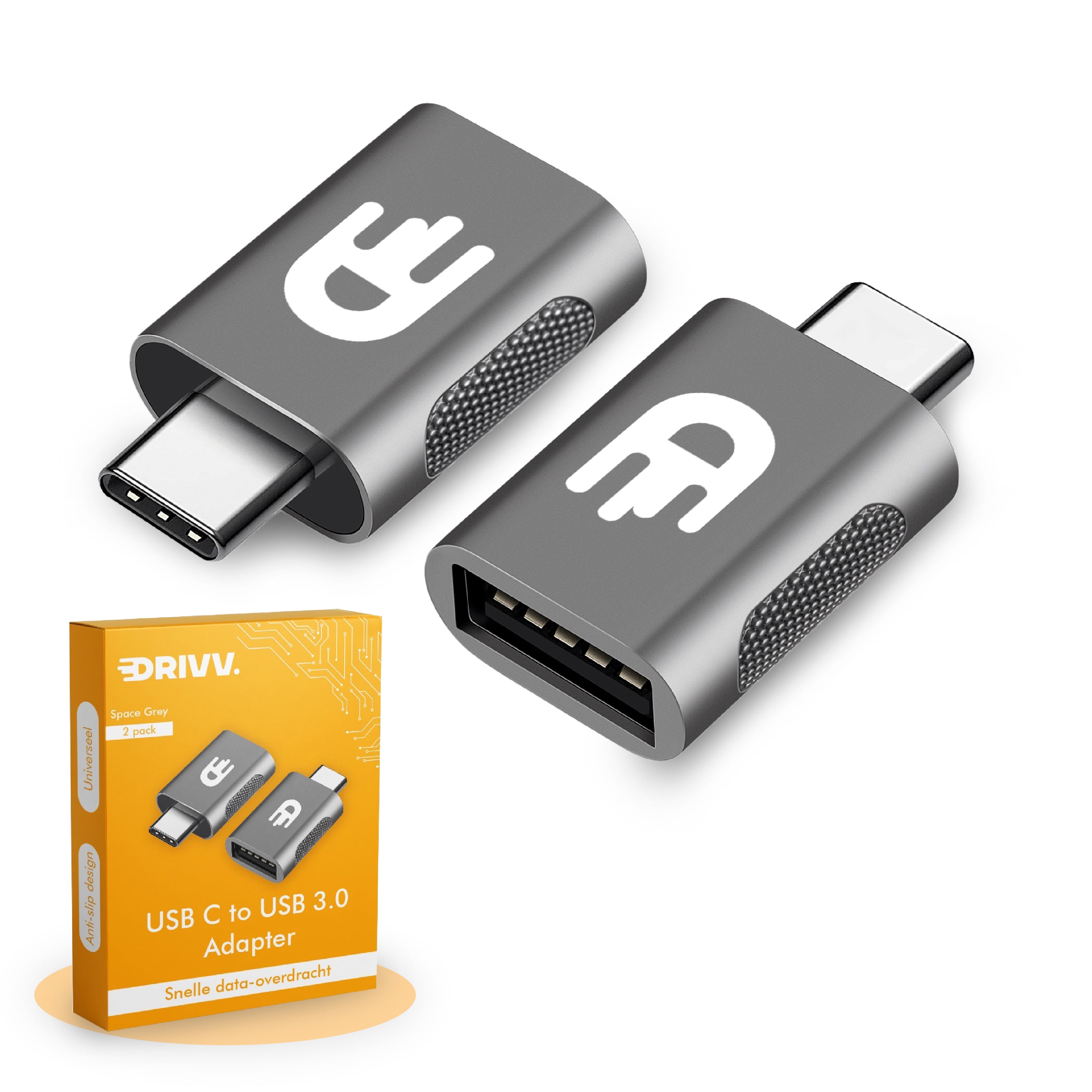 USB C naar USB A Adapter – 2 stuks - Thunderbolt 3 - USB 3.0 - 5Gbps