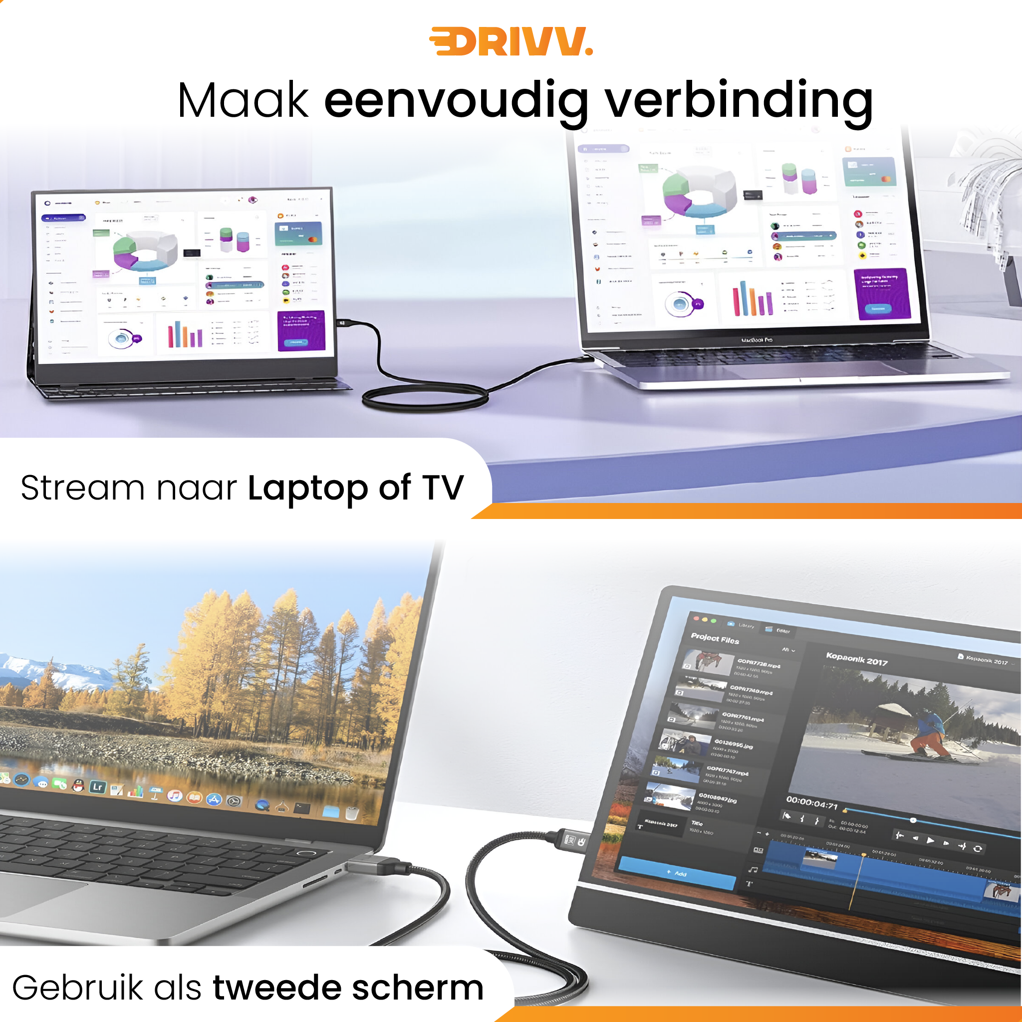 Mini HDMI naar HDMI Kabel 2.1