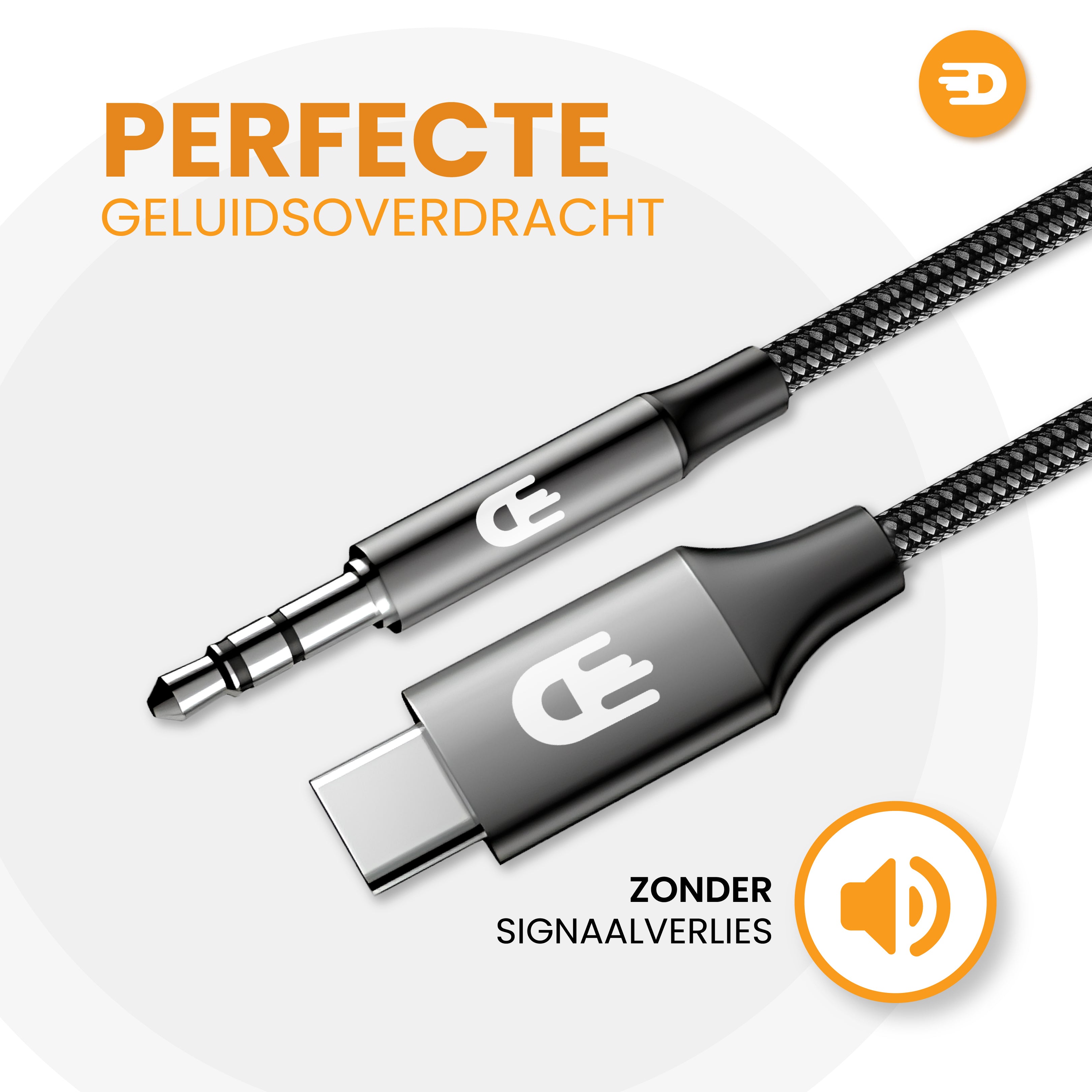 Premium USB C naar AUX Kabel - 1 meter