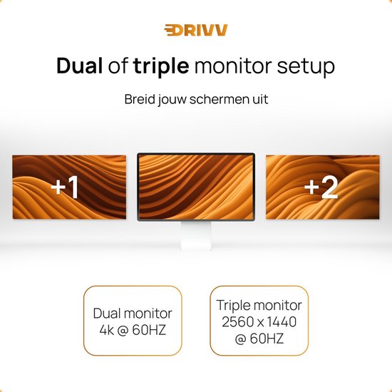 Displayport Kabel 1.4 - Oranje
