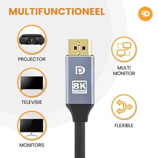 Displayport Kabel 1.4 - Space Grey