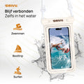 Waterdicht Telefoonhoesje – Blijft drijven en beschermt - Beige 5