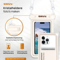 Waterdicht Telefoonhoesje – Blijft drijven en beschermt - Beige 8