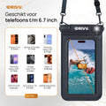 Waterdicht Telefoonhoesje – Blijft drijven en beschermt - Zwart - Extra Sponge 9