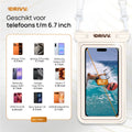 Waterdicht Telefoonhoesje – Blijft drijven en beschermt - Beige 9