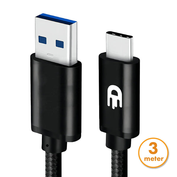 USB A naar USB C Kabel – Snel opladen en dataoverdracht - 3 meter