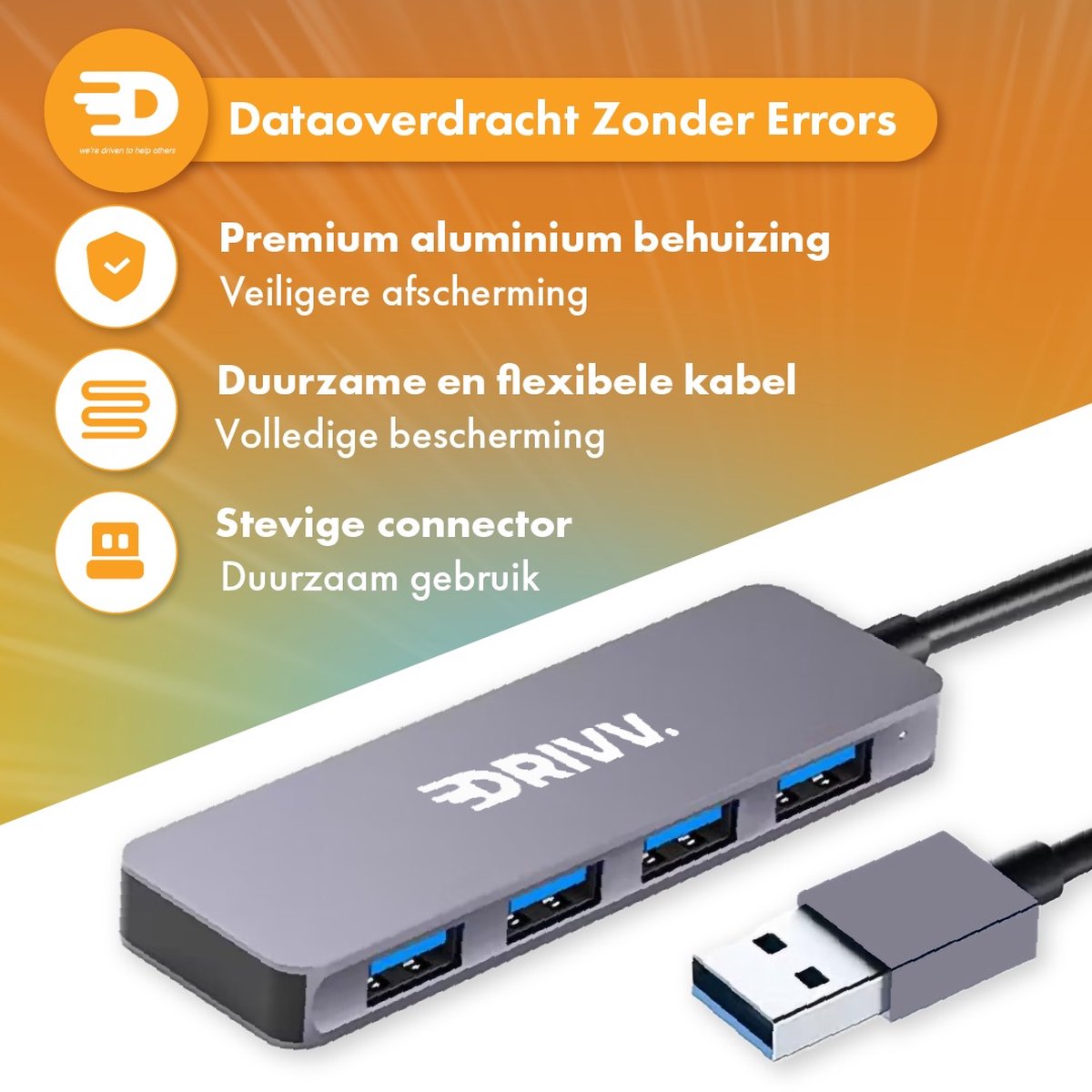 USB Splitter 4 poorten - USB Hub 3.0