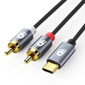 USB-C naar 2 RCA Kabel – Kraakhelder geluid voor versterker 1