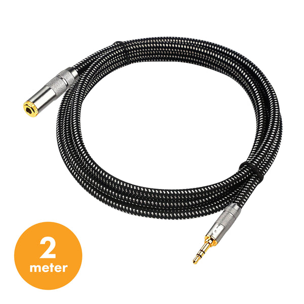 AUX Verlengkabel 3,5 mm – Extra lengte zonder kwaliteitsverlies - 2 meter