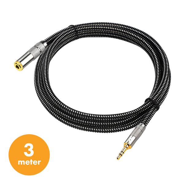AUX Verlengkabel 3,5 mm – Extra lengte zonder kwaliteitsverlies - 3 meter