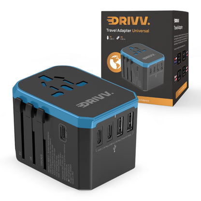 Universele Wereldstekker - 2x USB &amp; 3x USB C Fast Charge