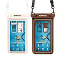 Waterdicht Telefoonhoesje – Blijft drijven en beschermt - Beige & Bruin 1