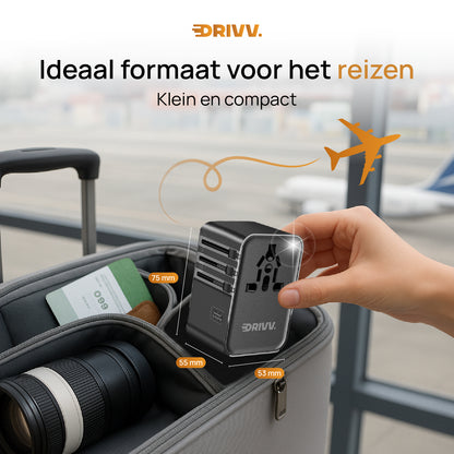 Universele Wereldstekker - 2x USB &amp; 3x USB C 45W Fast Charge