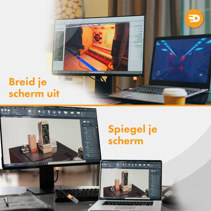 USB-C naar HDMI Adapter – Vloeiend 8K beeld en geluid