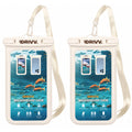 Waterdicht Telefoonhoesje 2 Pack – Bescherming voor wateractiviteiten - Beige 1