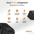 Universele Wereldstekker 70W GaN – Met USB-C Kabel 6