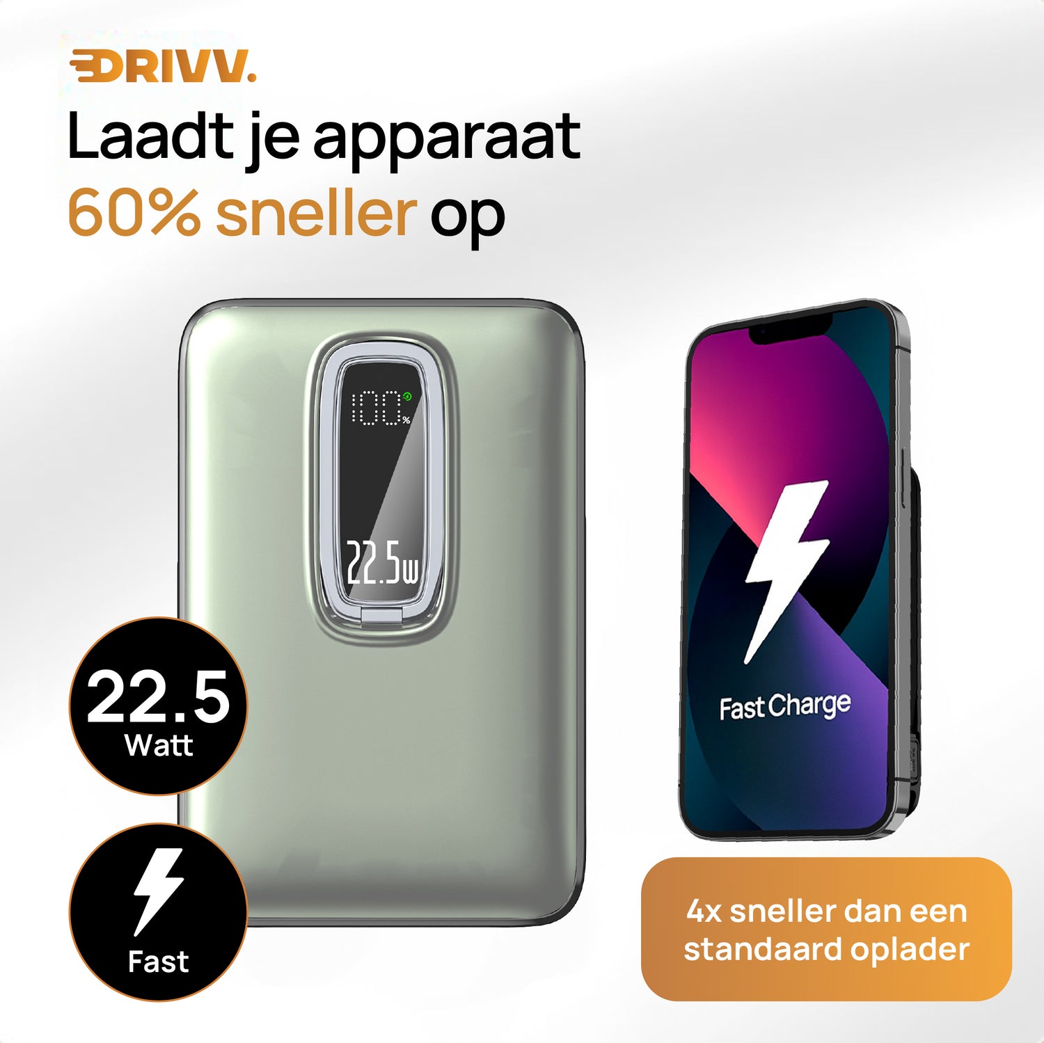 Magnetische Powerbank 10.000 mAh geschikt voor MagSafe