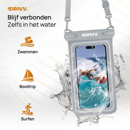 Waterdicht Telefoonhoesje Drijvend - Grijs