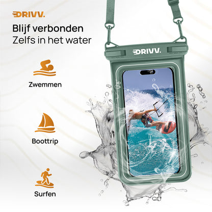 Waterdicht Telefoonhoesje Drijvend - Legergroen