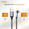 USB naar USB-C Kabel Haaks – Snel opladen zonder hindernis - 3 meter 3