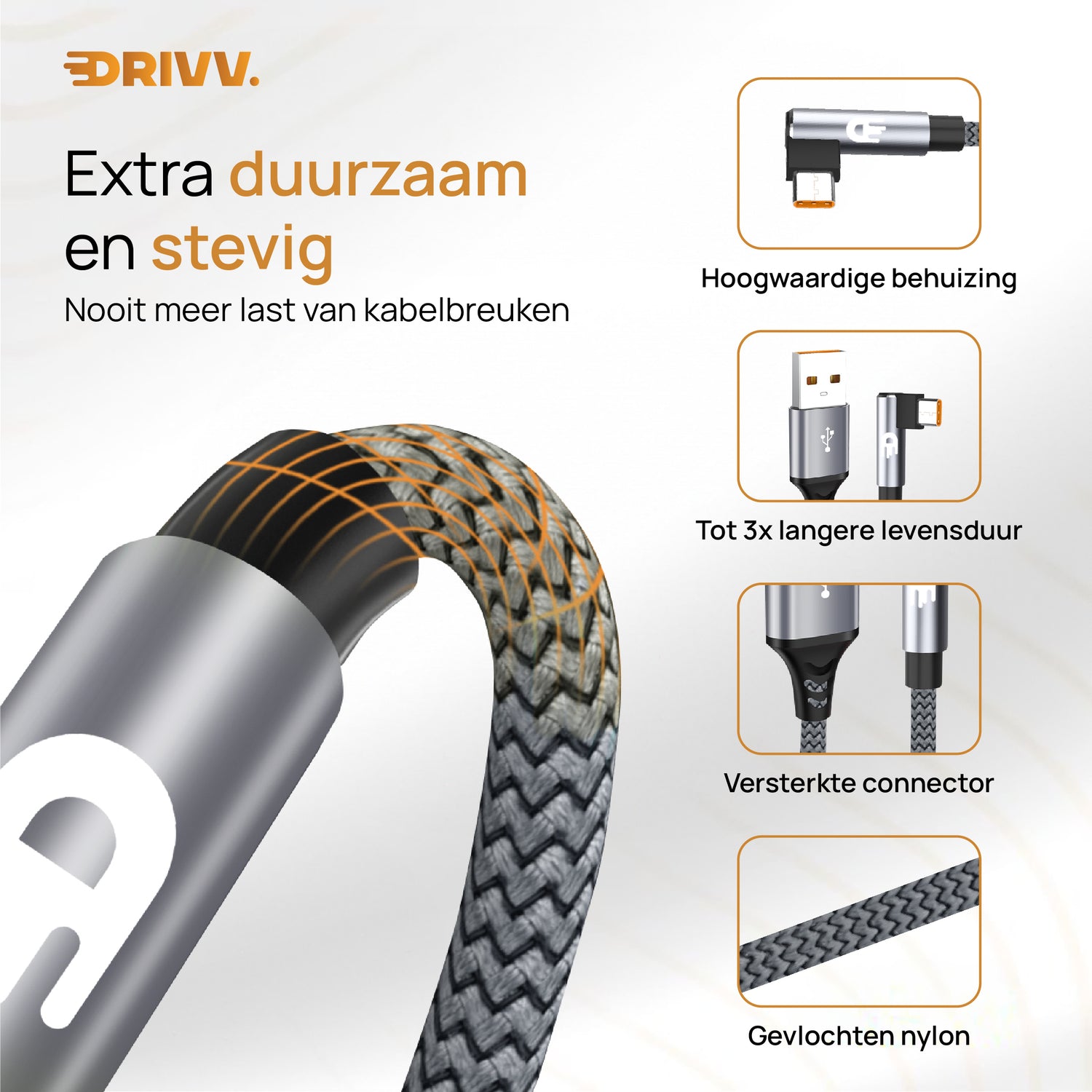 USB naar USB C Kabel Haaks