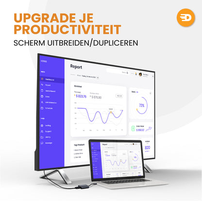 USB C naar HDMI Adapter 3 in 1 - 4K 30hz - USB 3.0