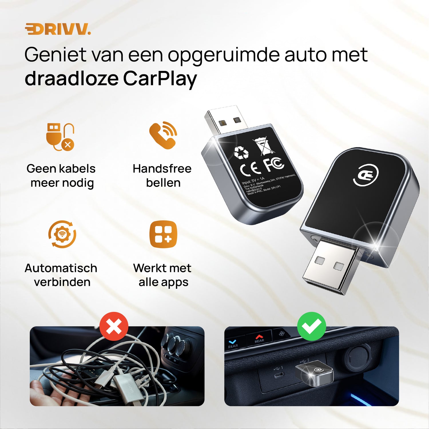 Draadloze CarPlay Dongle – Maak Apple CarPlay volledig draadloos