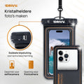 Waterdicht Telefoonhoesje – Blijft drijven en beschermt - Zwart - 6.5 inch 9