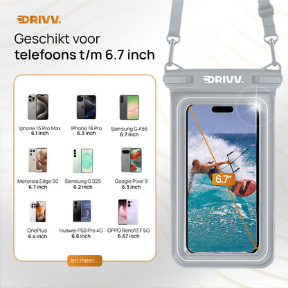Waterdicht Telefoonhoesje Drijvend - Grijs
