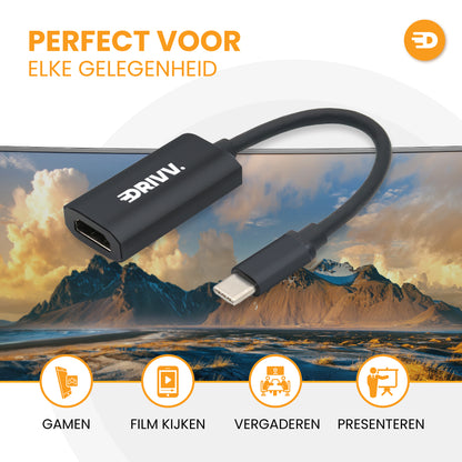 USB C naar HDMI Adapter - 4K 60Hz - PVC